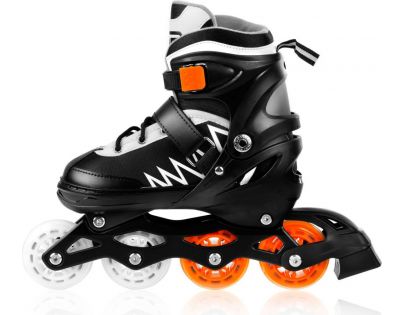 Spokey Tony Kolečkové brusle černooranžové ABEC7 Carbon vel. 34-38