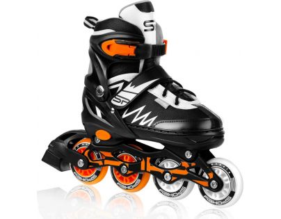 Spokey Tony Kolečkové brusle černooranžové ABEC7 Carbon vel. 34-38