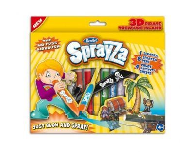 SprayZa Foukací fixy 3D Pirate Treasure Island