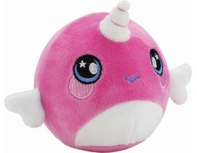 Squeezamals měkké plyšové zvířátko 9 cm Jednorožec růžový
