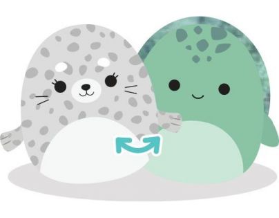 Squishmallows 2 v 1 Tuleň Odile a želva Cole 13 cm