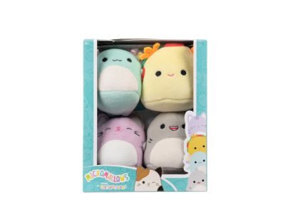 Squishmallows Micromallows 4Pack Axolotl, Kočka, Taco, Žralok