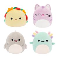 Squishmallows Micromallows 4Pack Axolotl, Kočka, Taco, Žralok