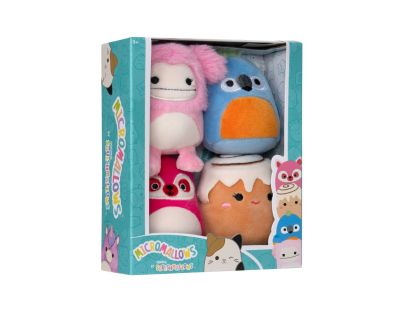 Squishmallows Micromallows 4Pack Mýval, Bigfoot, Ara, Skořicová rolka