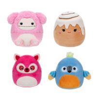 Squishmallows Micromallows 4Pack Mýval, Bigfoot, Ara, Skořicová rolka