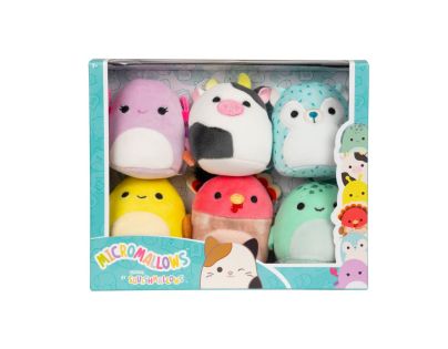 Squishmallows Micromallows 6Pack Krab, Želva, Kráva, Krocan, Ježen, Slimák