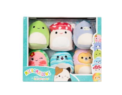 Squishmallows Micromallows 6Pack Lev, Dinosaur, Kvajáva, Hříbek, Drak, Tuleň