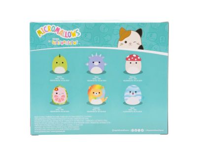 Squishmallows Micromallows 6Pack Lev, Dinosaur, Kvajáva, Hříbek, Drak, Tuleň