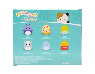 Squishmallows Micromallows 6Pack Lochneska, Chobotnice, Hranolky, Pizza, Kozel, Brouk