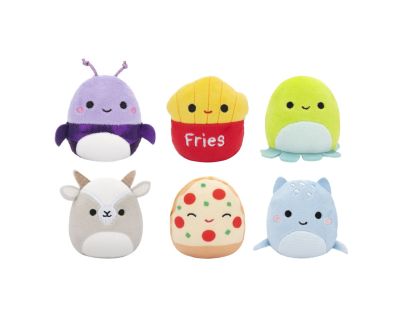 Squishmallows Micromallows 6Pack Lochneska, Chobotnice, Hranolky, Pizza, Kozel, Brouk