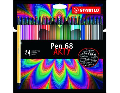 STABILO 6824-1-20 ARTY Prémiový vláknový fix  Pen 68  24 ks pouzdro - Poškozený obal