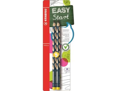 Ergonomická grafitová tužka pro leváky STABILO EASYgraph petrolejová 2 ks HB