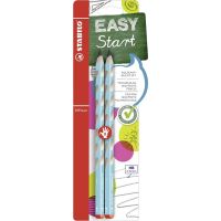Ergonomická grafitová tužka pro praváky STABILO EASYgraph modrá 2 ks HB