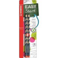 Ergonomická grafitová tužka pro praváky STABILO EASYgraph petrolejová 2 ks HB