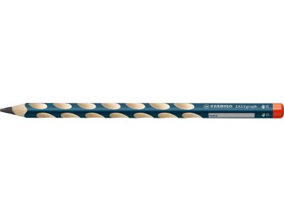 Ergonomická grafitová tužka pro praváky STABILO EASYgraph petrolejová 2 ks HB