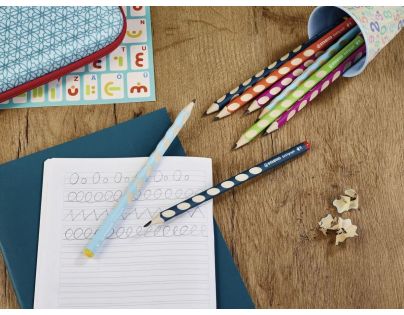 Ergonomická grafitová tužka pro praváky STABILO EASYgraph petrolejová 2 ks HB