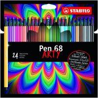 Prémiový vláknový fix STABILO Pen 68 ARTY 24 ks sada