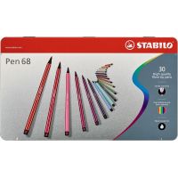 Prémiový vláknový fix STABILO Pen 68 30 ks sada v plechu 2