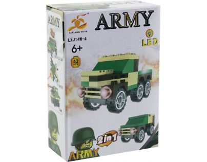 Epee Stavebnice Armáda s LED kostkou 2v1 Army