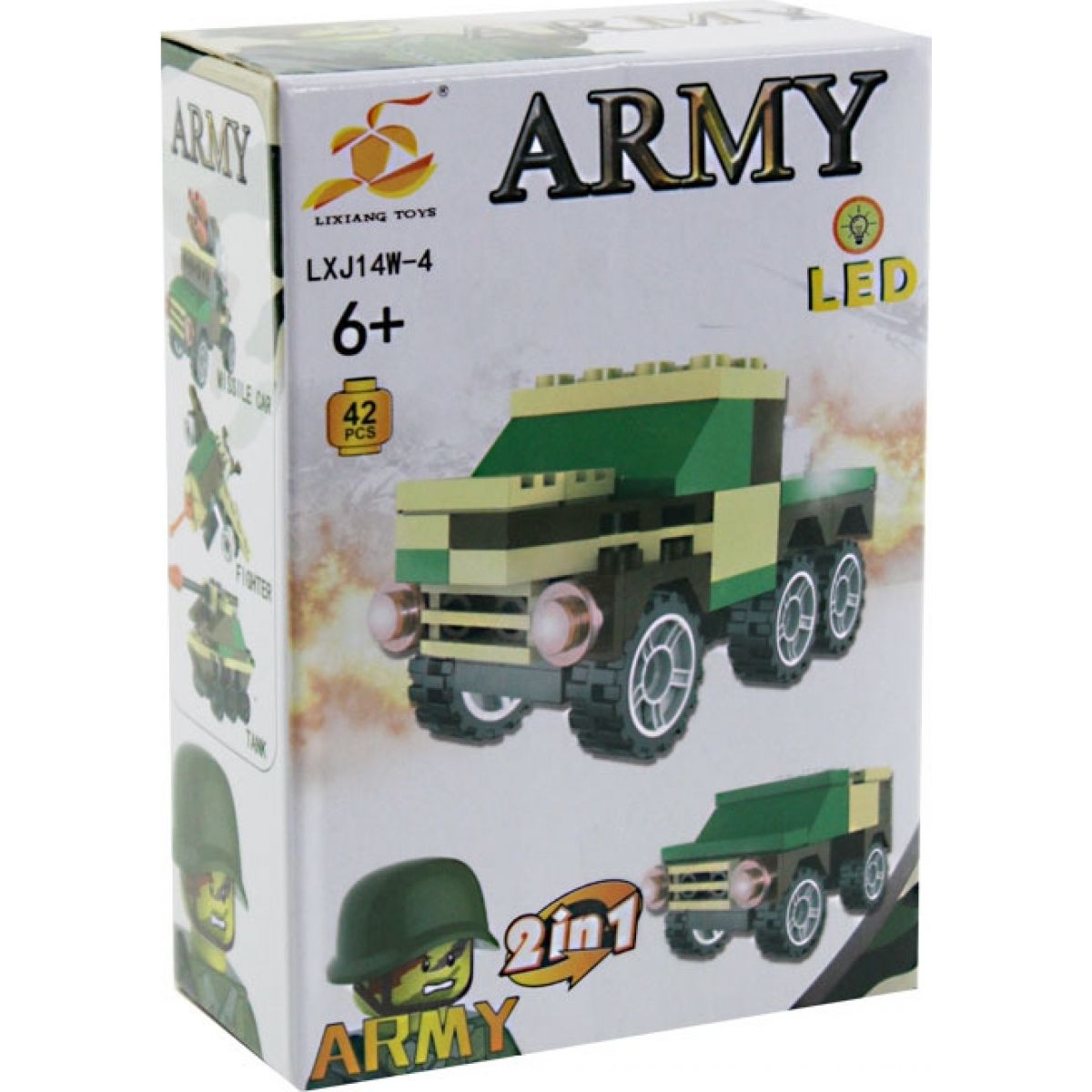 Epee Stavebnice Armáda s LED kostkou 2v1 Army