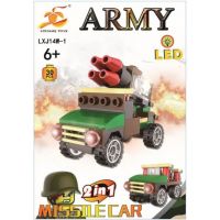 Epee Stavebnice Armáda s LED kostkou 2v1 Missile Car