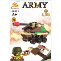 Epee Stavebnice Armáda s LED kostkou 2v1 Tank