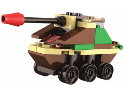 Epee Stavebnice Armáda s LED kostkou 2v1 Tank