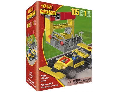 Stavebnice auto žluté 105ks Cobi