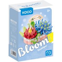 Stavebnice mini KOCO Kouzlo sukulentů plast 271ks v krabičce 11x15x6cm