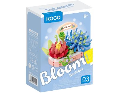 Stavebnice mini KOCO Kouzlo sukulentů plast 271ks v krabičce 11x15x6cm