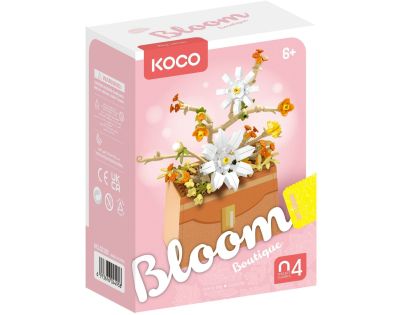 Stavebnice mini Květina v kabelce plast 232ks v krabičce 11x15x6cm