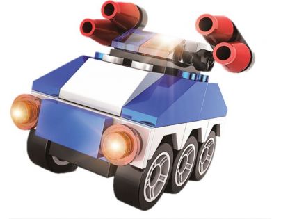 Epee Stavebnice Policie s LED kostkou 2v1 Armored Car 42 dílků