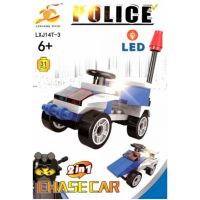 Epee Stavebnice Policie s LED kostkou 2v1 Chase Car