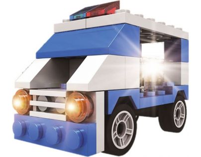 Epee Stavebnice Policie s LED kostkou 2v1 Patrol Car 36 dílků