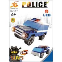 Epee Stavebnice Policie s LED kostkou 2v1 SUVS