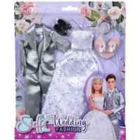 Steffi Love Svatební šaty a oblek Steffi pro panenku 29 a 30 cm