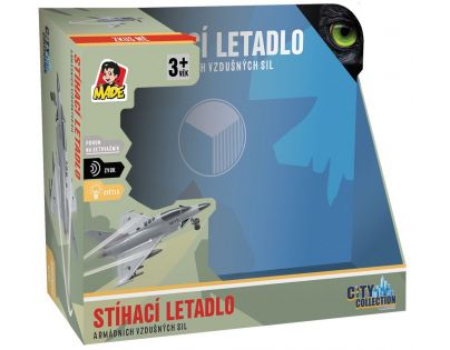 Made Stíhací letadlo na setrvačník na baterie se světlem a zvukem