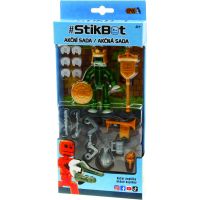 Stikbot action pack figurka s doplňky zelený s korunou 3