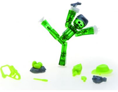 Stikbot action pack figurka s doplňky zelený s kšiltovkou