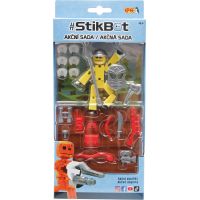 Stikbot action pack figurka s doplňky žlutý s helmou 2