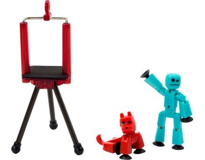 Stikbot Sada zvířátko a figurka tyrkysovočervená
