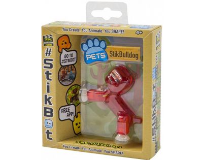 Stikbot Zvířátko Stikbuldog červený