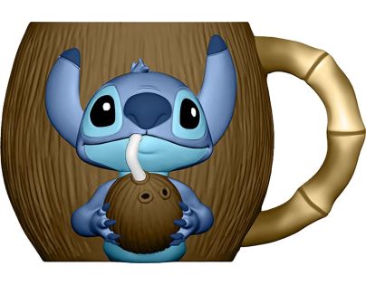 Stor Stitch 3D hrnek kokos