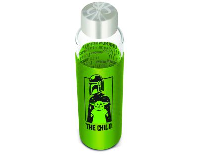 Stor S.L. Skleněná láhev s návlekem 585 ml, Mandalorian