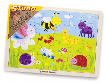 Studo Wood Deskové puzzle louka 24 dílků