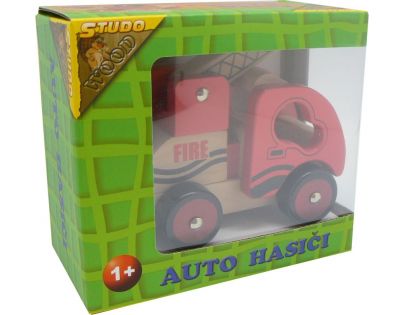 HM Studio Studo Wood Hasičský vůz
