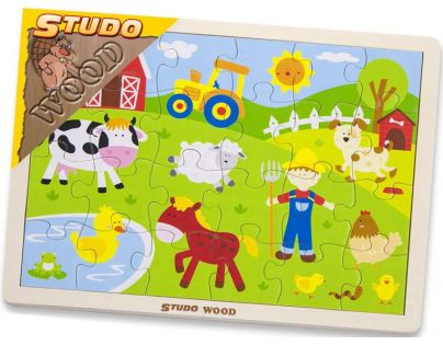 Studo Wood Puzzle Farma 24 dílků