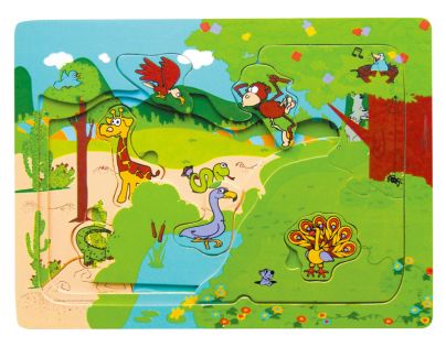 Studo Wood Puzzle Multi Zoo
