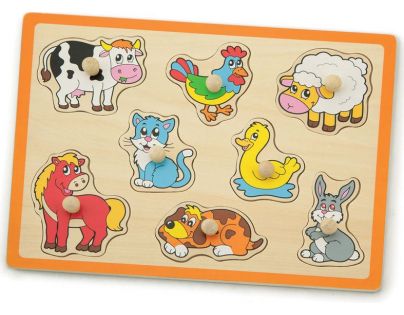 HM Studio Studo Wood Vkládačka zvířátka z farmy