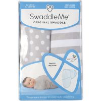 Summer Infant Zavinovačka SwaddleMe šedé puntíky šedé proužky 2ks 6